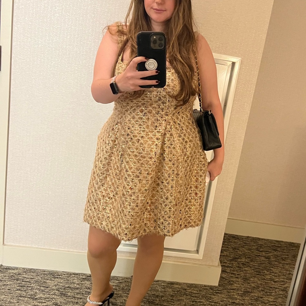 Anthropologie Size 14 Maeve Tweed Fit & Flare Mini Dress - Picture 5 of 5